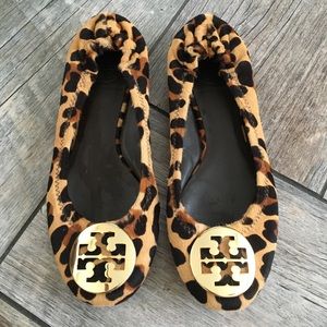Tory Burch ‘Reva’ Ballerina Flats Size 6.5 Leopard